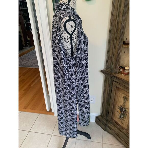 Spense Black & White Button Up Geometric Tunic - Picture 7 of 10